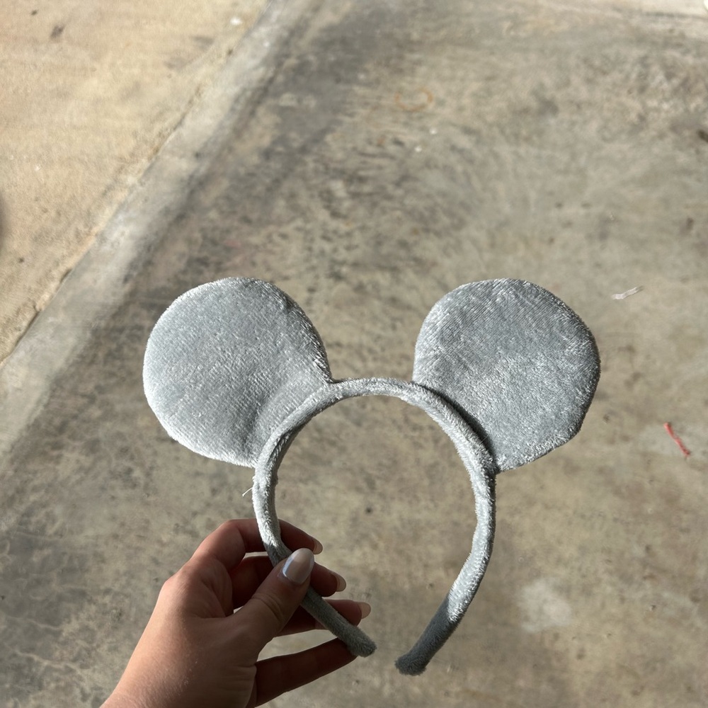 Gray Mouse Ears Headband